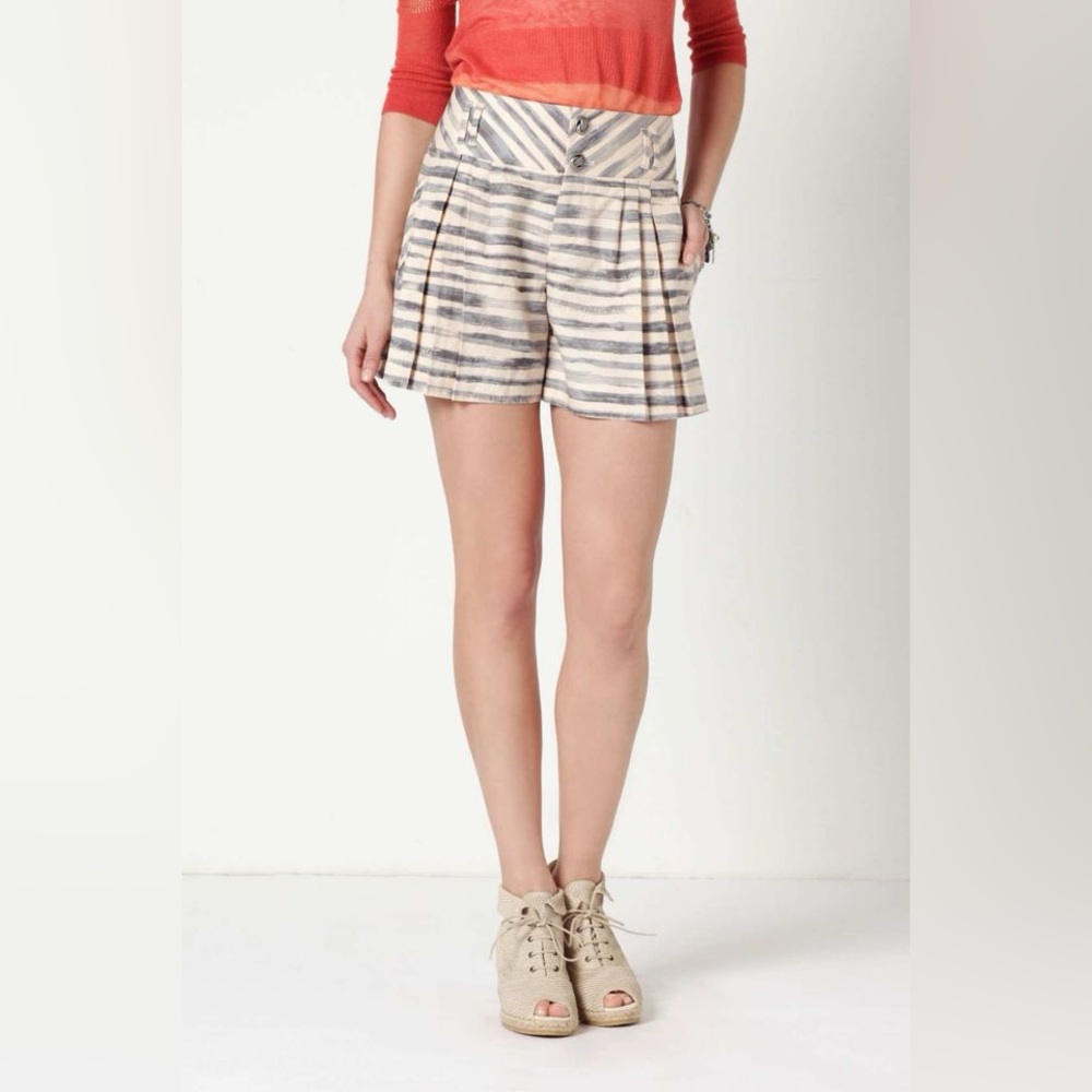 Anthropologie Cartonnier Brushstroke Brindled Shorts